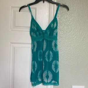 Sexy Teal Tie-Die Nightie Sz Small